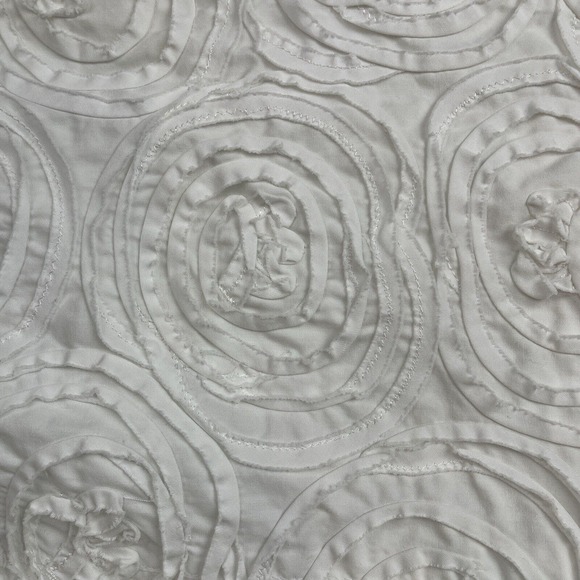 Pong Poco Ltd Button Up Top Womans Small Floral White 3/4 Sleeve Collared Cotton - Picture 4 of 5